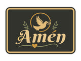Classic Framed Plus Amén — Statement/Decor Door or Wall Sign | Spanish - Inspirational & Scripture Signs