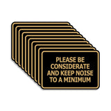 Signs ByLITA Classic Framed, Please Be Considerate and Keep Noise to a Minimum Wall or Door Sign (Multipacks)