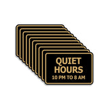 Signs ByLITA Classic Framed, Quiet Hours 10 pm to 8 am Wall or Door Sign (Multipacks)