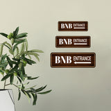 Standard Plus BNB Entrance (Left Arrow) Door or Wall Sign | BnB Hosting Signage