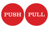 2" Round Push Pull Door Signs (Multipacks)