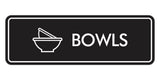 Signs ByLITA Standard Bowls Door or Wall Sign Easy Installation | Durable Construction | Kitchen Essentials | Hygiene | AirBnB Signs