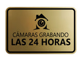 Signs ByLITA Classic Framed Cámaras Grabando las 24 horas Security Wall or Door Sign