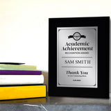 Signs ByLITA Academic Achievement Recognition Customizable Black Frame Award Wooden Plaque Award with Easel Stand