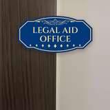Victorian Plus Legal Aid Office Wall or Door Sign | Legal and Courtroom Decoration