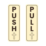 Signs ByLITA Vertical Push and Pull Door Signs (Church Crosses) Door Sign