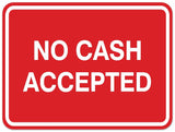 Signs ByLITA Classic Framed NO CASH ACCEPTED Door or Wall Sign Durable Plastic | Easy Installation | Elegant Design