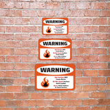 Classic Framed Plus Warning Hot Surface Will Cause Burns. Do Not Touch Surface Until Cooled. Never Allow Children To Touch Surface. Door or Wall Sign | Health & Safety Signage