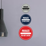 Signs ByLITA Circle Private Do Not Enter Wall or Door Sign