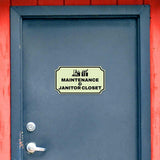 Notched Standard Maintenance & Janitor Closet Wall or Door Sign | Facilities and Rooms Sign