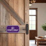 Notched Standard Staff Only Wall or Door Sign | Security & Access- Commercial Safety & Facility Signs