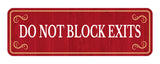 Standard Plus Do Not Block Exits Door or Wall Sign | Office Signage