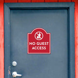 No Guest Access' Headstone - Wall or Door Signs ? Access & Control Sign