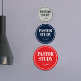 Signs ByLITA Circle Pastor Study Wall or Door Sign