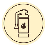 Signs ByLITA Circle Fire Extinguisher Graphic Door or Wall Sign | Easy Installation | Durable Construction | Promote Health And Safety | Caution Warning Sign for Home, Business and Office Spaces