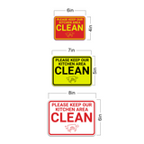 Signs ByLITA Classic Framed Please Keep Our Kitchen Area Clean Wall or Door Sign