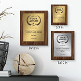 Signs ByLITA Customizable Award Wooden Plaque Award with Easel Stand, Engraved Gift for winners of awards, certificates and achievements (Available in 5 x 7