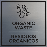 Signs ByLITA Square Organic Waste Wall or Door Sign | Spanish Bilingual Business And Office Signs