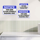Classic Framed Plus Notice This Sink Is For Utensils Washing Only Door or Wall Sign | Office Housekeeping Signage