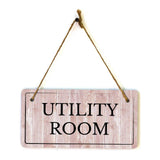 Rooms & Spaces | Rustic Red Wood 5 x 10" Hanging Signs