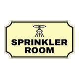Notched Standard Sprinkler Room Wall or Door Sign | Facilities and Rooms Sign