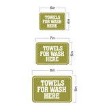 Classic Framed Plus Towels For Wash Here Wall or Door Sign | Home Decor