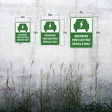 Portrait Round Plus Reserved For Electric Vehicle Only Door or Wall Sign | Electric Vehicle Charging Station | Parking