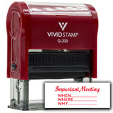 All Quality Important Meeting When Where Why Agenda Planning Stamps