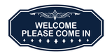 Signs ByLITA Victorian Welcome Please Come In Wall or Door Sign