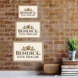 Classic Framed Plus Bendice Este Hogar — Bless This Home Door or Wall Sign | Spanish - Inspirational & Scripture Signs