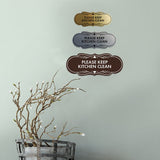 Signs ByLITA Designer Please Keep Kitchen Clean Wall or Door Sign