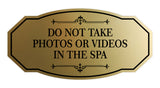 Signs ByLITA Victorian Do not Take Photos Or Videos In The Spa Wall or Door Sign