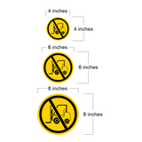 Circle Plus No Forklifts Allowed Wall or Door Sign | Easy Installation | Health & Safety Signage