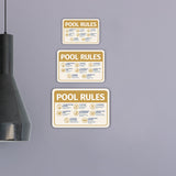 Classic Framed Pool Rules (Multi-Rule) — Wall or Door Sign | Pool & Aquatic - Sign