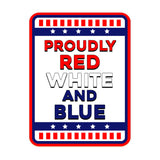 Classic Framed Plus Proudly Red, White, and Blue: American Home Door or Wall Sign | Easy Installation | Patriotic Stars and Stripes USA Pride Sign