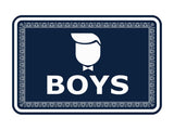 Signs ByLITA Classic Framed Boys Vintage Bathroom Wall or Door Sign
