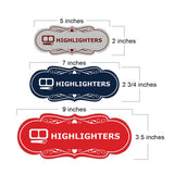 Signs ByLITA Designer Highlighters Makeup Area Wall or Door Sign