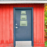 Classic Framed Plus Used Electronics Please Use E-waste Bin Door or Wall Sign | Waste Disposal Etiquette
