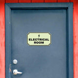 Notched Standard Electrical Room Wall or Door Sign | Facilities and Rooms Sign