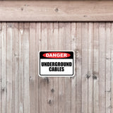 Classic Framed Plus Danger Underground Cable Door or Wall Sign | Business Protection Construction Site Warehouse & Shop Area