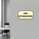 Notched Standard Fire Extinguisher Wall or Door Sign | Facilities and Rooms Sign
