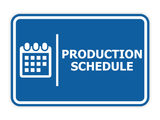 Signs ByLITA Classic Framed Production Schedule Door or Wall Sign Easy Installation | Health And Safety | Building And Hospitality Signs