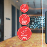 Circle Plus Wound Care Wall or Door Sign | Easy Installation | Business & Studio Signage
