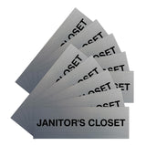Basic Janitor's Closet Door/Wall Sign (Multipack)