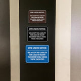 Signs ByLITA Classic Framed Gym Users Notice: We Accept No Liability For Loss or Injury Incurred While Using These Facilities Door or Wall Sign Easy Installation | Warning Health & Safety | Office & Venues