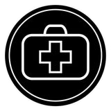 Signs ByLITA Circle First Aid Graphic Door or Wall Sign | Easy Installation | Durable Construction | Promote Health And Safety | Caution Warning Sign for Home, Business and Office Spaces
