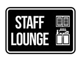 Classic Framed Staff Lounge Wall or Door Sign