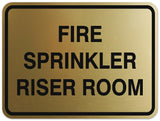 Signs ByLITA Classic Framed FIRE SPRINKLER RISER ROOM Door or Wall Sign Durable Plastic | Easy Installation | Elegant Design