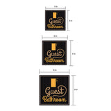 Square Plus Guest Bathroom Wall or Door Sign | Office & Workspace Bathroom Signage