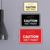 Signs ByLITA Classic Framed Caution Wet Paint Durable Sign | Easy Installation | Elegant Design Wall or Door Sign